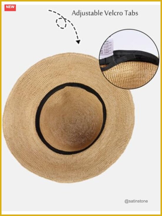 Handwoven Raffia Straw Bucket Hat Foldable Sun Hat Wide Brim Summer Travel Cap main image 4